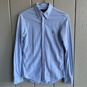 Ralph Lauren Light Blue Striped Button-Down Shirt
